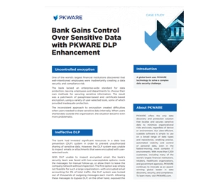 Bank Gains Control over Sensitive Data with PKWARE DLP Enhancement