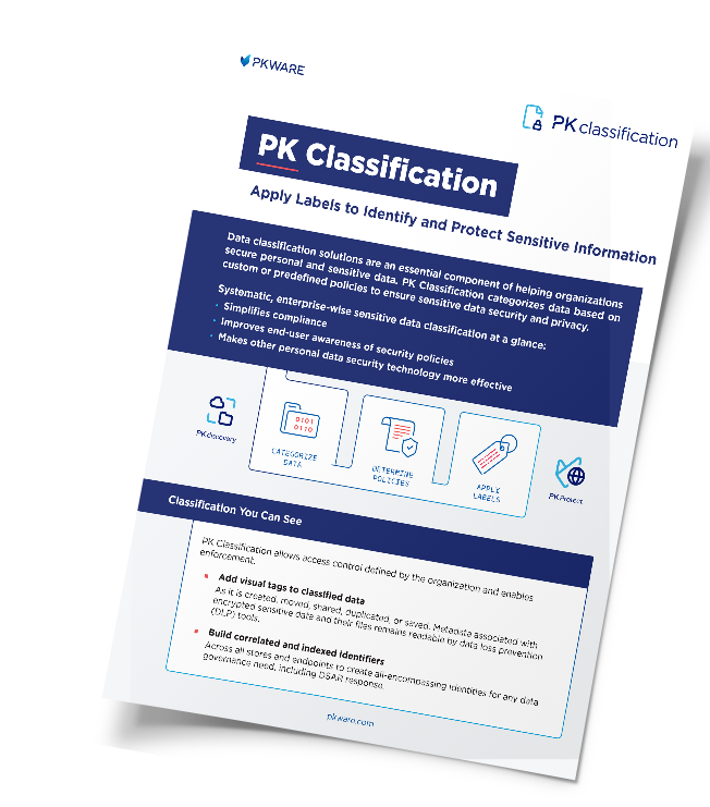 PK Classification: Apply Labels to Identify and Protect Sensitive Information