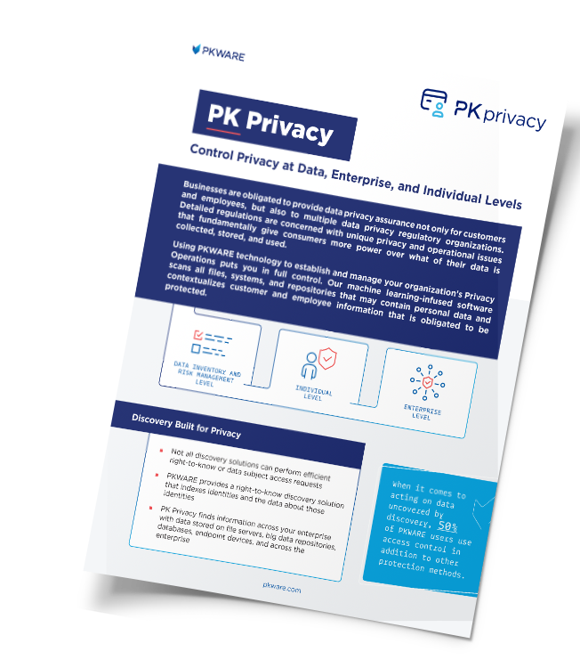PK Privacy: Control Privacy at Data, Enterprise, and Individual Levels
