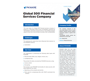 Global 500 Financial Services Company