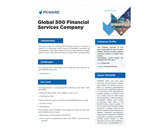 Global 500 Financial Services Company