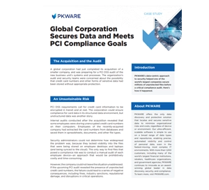 Global Corporation Secures Data and Meets PCI Compliance Goals