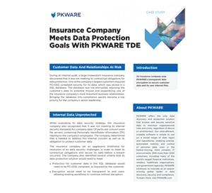 Insurance Company Meets Data Protection Goals with PKWARE TDE