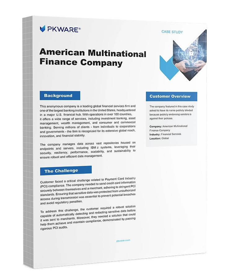Global finance leader PCI compliance case study cover